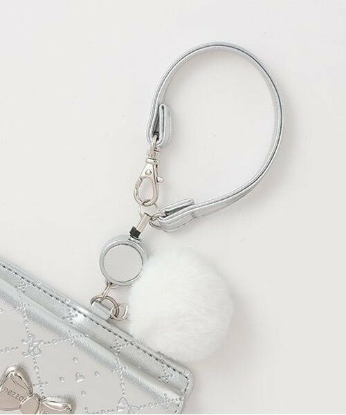 mezzo piano / メゾピアノ カードケース・名刺入れ・定期入れ | モノグラム柄型押し　パスケース　ポンポンつき | 詳細2