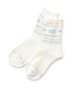 mezzo piano / メゾピアノ ソックス | ノルディック柄　クルーソックス