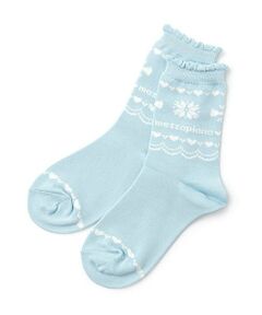 mezzo piano / メゾピアノ ソックス | ノルディック柄　クルーソックス