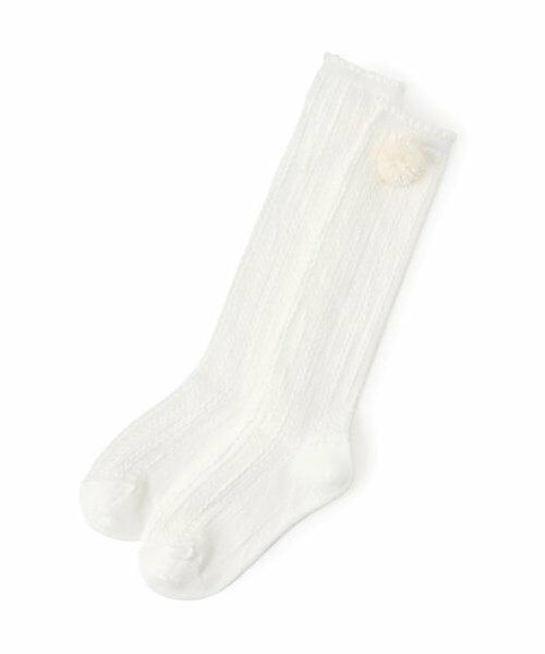 mezzo piano / メゾピアノ ソックス | 梵天つき　ケーブルハイソックス | 詳細11