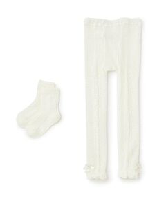 mezzo piano / メゾピアノ レギンス・スパッツ | ケーブルレギンス＆ソックスセット