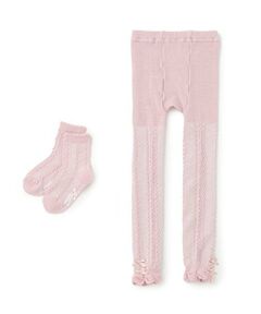 mezzo piano / メゾピアノ レギンス・スパッツ | ケーブルレギンス＆ソックスセット