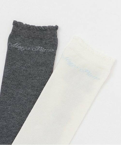 mezzo piano / メゾピアノ ソックス | レースアップリボン柄　ハイソックス | 詳細3