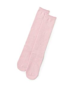 mezzo piano / メゾピアノ ソックス | ラインストーンつきダイヤ柄　ハイソックス