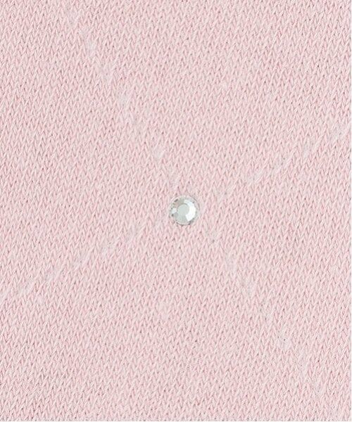 mezzo piano / メゾピアノ ソックス | ラインストーンつきダイヤ柄　ハイソックス | 詳細5