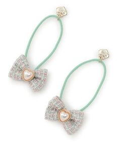 mezzo piano / メゾピアノ ヘアゴム・シュシュ | ツィードリボン　ヘアポニー2個セット