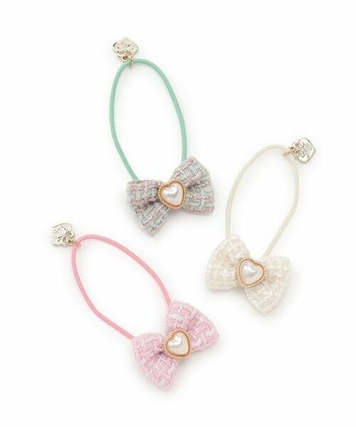 mezzo piano / メゾピアノ ヘアゴム・シュシュ | ツィードリボン　ヘアポニー2個セット | 詳細4