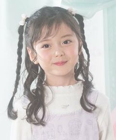 mezzo piano / メゾピアノ ヘアゴム・シュシュ | ビーズリボン　ヘアポニー2個セット