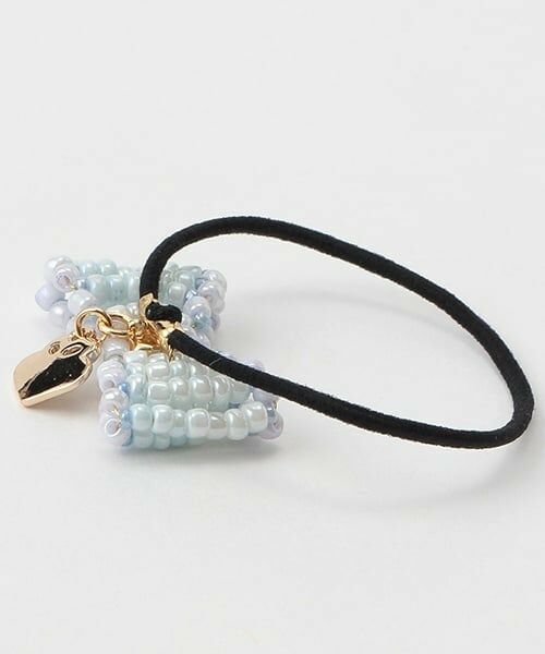 mezzo piano / メゾピアノ ヘアゴム・シュシュ | ビーズリボン　ヘアポニー2個セット | 詳細3