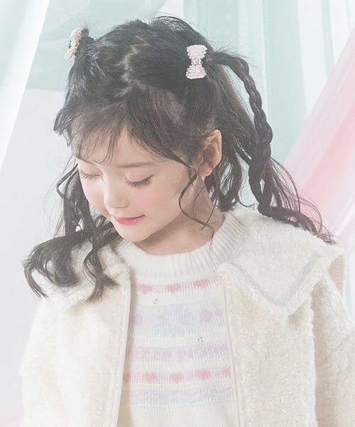 mezzo piano / メゾピアノ ヘアゴム・シュシュ | ビーズリボン　ヘアポニー2個セット | 詳細14