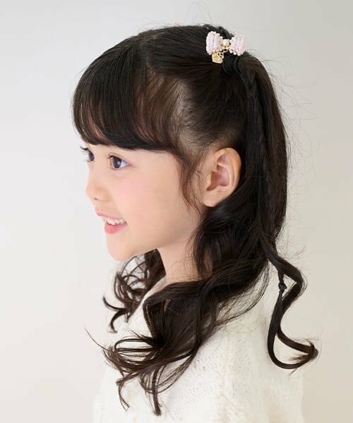 mezzo piano / メゾピアノ ヘアゴム・シュシュ | ビーズリボン　ヘアポニー2個セット | 詳細16