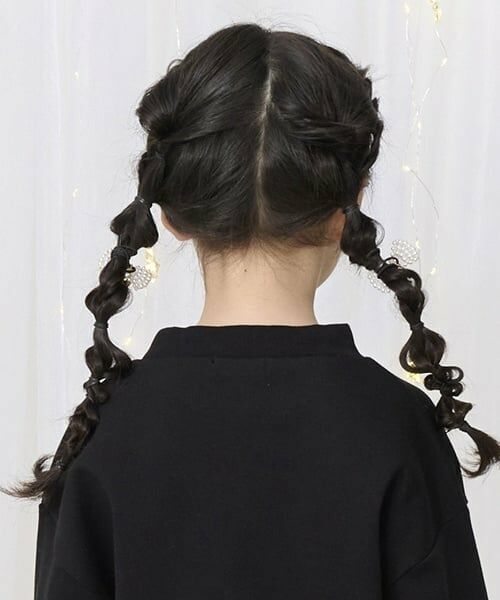 mezzo piano / メゾピアノ ヘアゴム・シュシュ | ビーズリボン　ヘアポニー2個セット | 詳細19