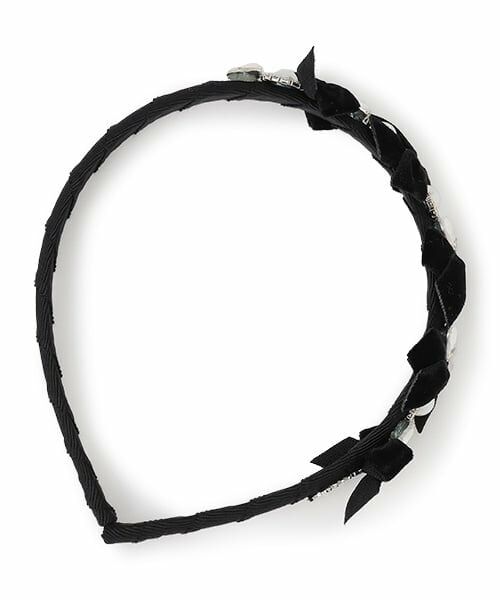 mezzo piano / メゾピアノ カチューシャ・カチューム・その他 | キラキラリボン　カチューシャ（黒）