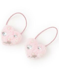 mezzo piano / メゾピアノ ヘアゴム・シュシュ | ぷっくりハート　ヘアポニー2個セット