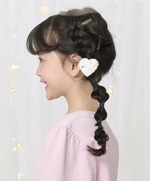 mezzo piano / メゾピアノ ヘアゴム・シュシュ | ぷっくりハート　ヘアポニー2個セット | 詳細12