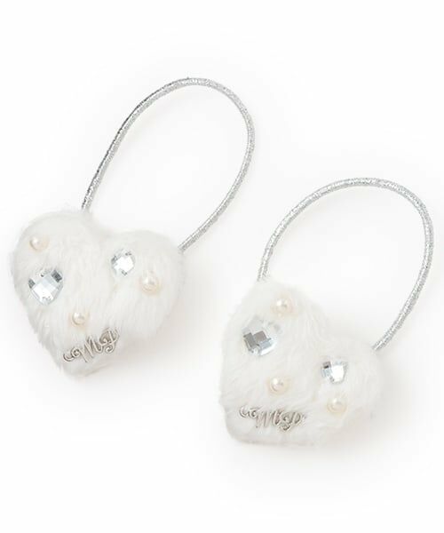 mezzo piano / メゾピアノ ヘアゴム・シュシュ | ぷっくりハート　ヘアポニー2個セット | 詳細4