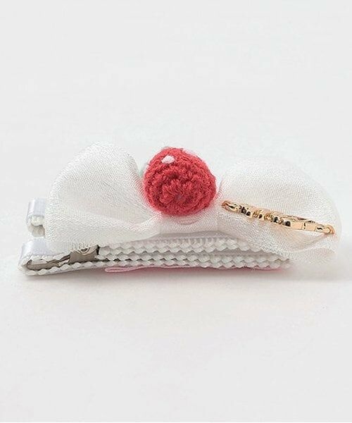 mezzo piano / メゾピアノ ヘアピン | イチゴ編みモチーフ　ヘアクリップ | 詳細1