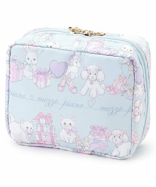 mezzo piano / メゾピアノ ポーチ | ショッピング柄　スクウェアポーチ | 詳細1