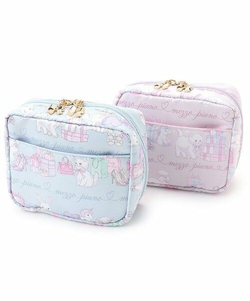 mezzo piano / メゾピアノ ポーチ | ショッピング柄　スクウェアポーチ | 詳細5