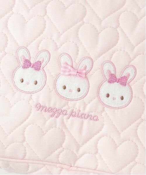 mezzo piano / メゾピアノ ポーチ | ウサギアップリケ　ショルダーつきオムツポーチ　 | 詳細4