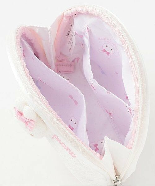 mezzo piano / メゾピアノ ポーチ | ウサギマスコットつき　ラウンドポーチ | 詳細4