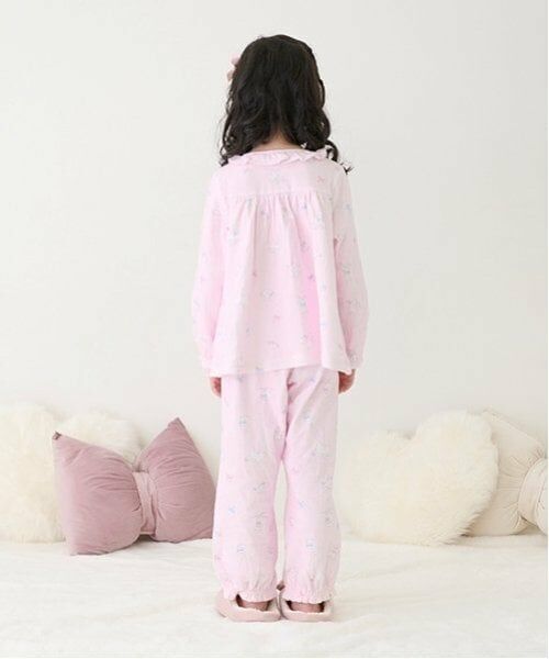 mezzo piano / メゾピアノ ルームウェア | ふわもこフレンズ柄　パジャマ | 詳細3