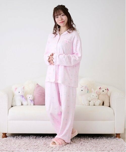 mezzo piano / メゾピアノ ルームウェア | ふわもこフレンズ柄　パジャマ　レディースサイズ | 詳細1