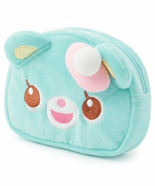 mezzo piano / メゾピアノ ポーチ | ミミ･ポポ　キャラクターフェイス　ポーチ（ブルー）