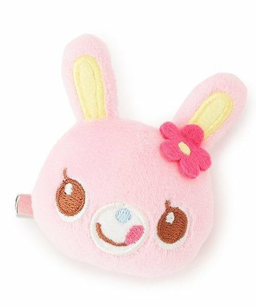 mezzo piano / メゾピアノ ヘアピン | ミミ･ポポ　ぬいぐるみバッジ＆ヘアクリップ（ピンク）