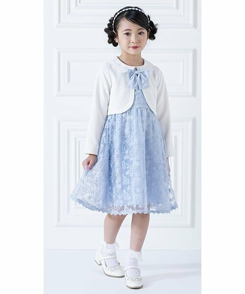 mezzo piano / メゾピアノ ドレス | アンサンブル風　ドッキングワンピース（オフ ホワイト）