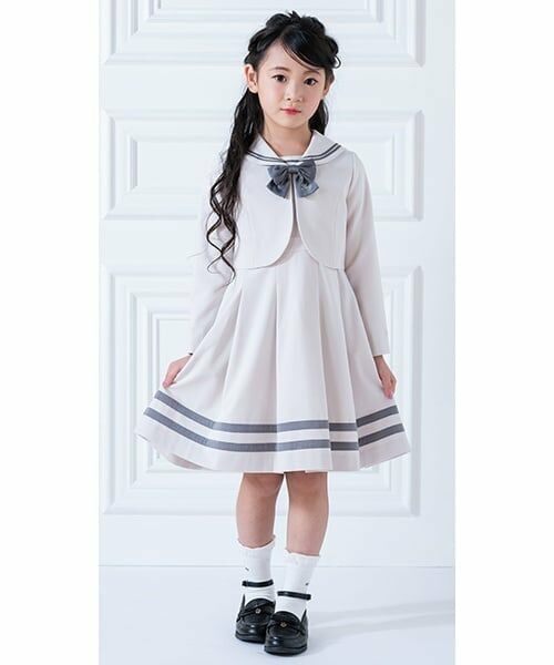 mezzo piano / メゾピアノ ドレス | セーラーカラーアンサンブル　ワンピースセット（アイボリー）