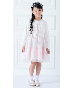 mezzo piano / メゾピアノ ドレス | 花刺繍チュールレース　ワンピース