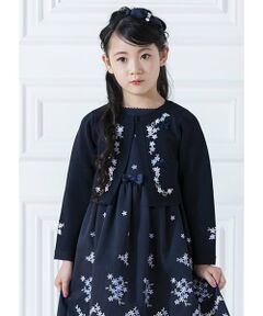 mezzo piano / メゾピアノ カーディガン・ボレロ | 花刺しゅう　ニットボレロ