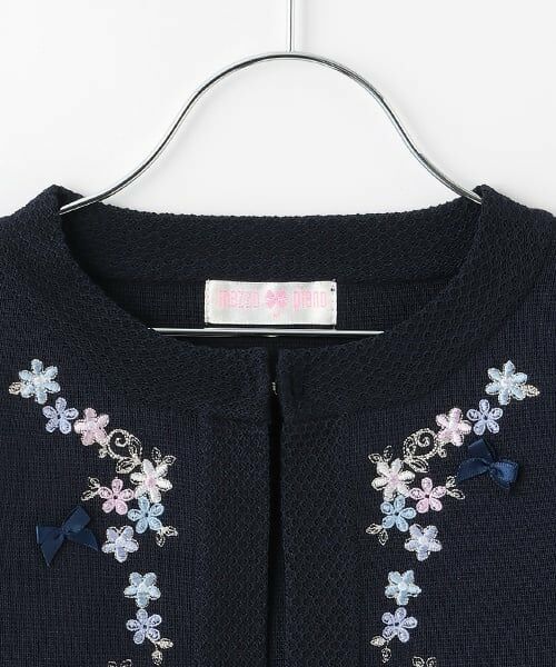 mezzo piano / メゾピアノ カーディガン・ボレロ | 花刺しゅう　ニットボレロ | 詳細2