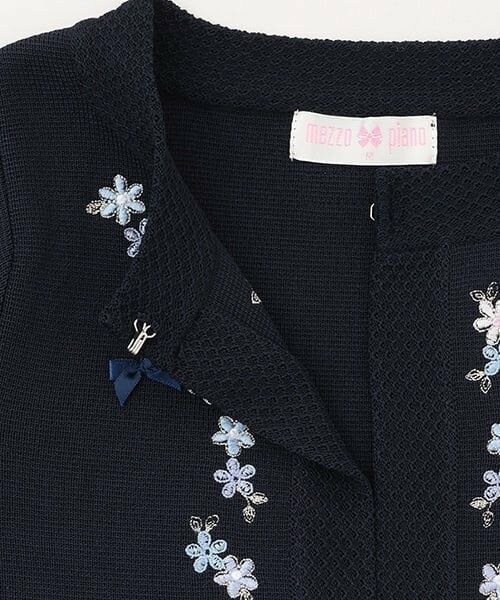 mezzo piano / メゾピアノ カーディガン・ボレロ | 花刺しゅう　ニットボレロ | 詳細3