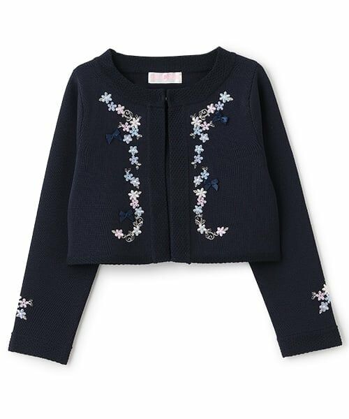 mezzo piano / メゾピアノ カーディガン・ボレロ | 花刺しゅう　ニットボレロ | 詳細7