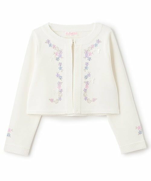 mezzo piano / メゾピアノ カーディガン・ボレロ | 花刺しゅう　ニットボレロ | 詳細8