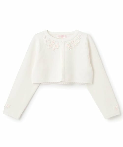 mezzo piano / メゾピアノ カーディガン・ボレロ | ビジュー花刺しゅう　ニットボレロ | 詳細8