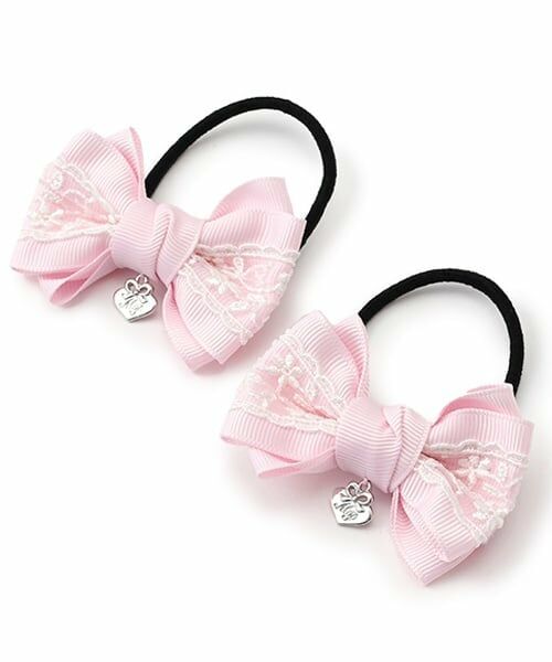 mezzo piano / メゾピアノ ヘアゴム・シュシュ | リボンレース　ヘアポニー2個セット | 詳細4