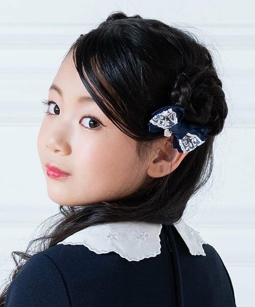 mezzo piano / メゾピアノ ヘアゴム・シュシュ | リボンレース　ヘアポニー2個セット | 詳細9