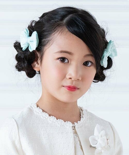 mezzo piano / メゾピアノ ヘアゴム・シュシュ | リボンレース　ヘアポニー2個セット（ミント）