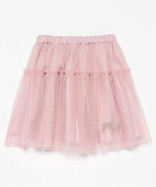 mezzo piano / メゾピアノ ミニ・ひざ丈スカート | チュールスカート(ライト ピンク)