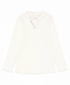 mezzo piano / メゾピアノ Tシャツ | プチハイネック　長袖Tシャツ