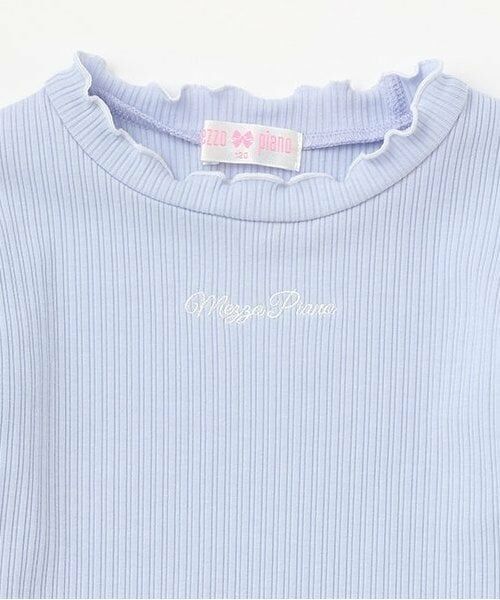 mezzo piano / メゾピアノ Tシャツ | 肩フリル　テレコ長袖Tシャツ | 詳細2