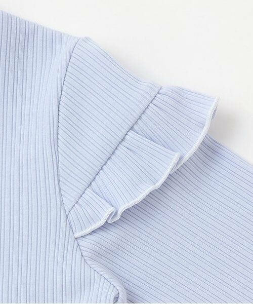 mezzo piano / メゾピアノ Tシャツ | 肩フリル　テレコ長袖Tシャツ | 詳細4