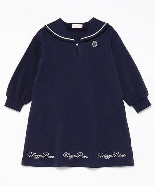 mezzo piano / メゾピアノ ミニ丈・ひざ丈ワンピース | 【福袋B】セーラー　カットワンピース（紺）