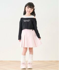 mezzo piano / メゾピアノ ショート・ハーフ・半端丈パンツ | リボン刺繍・花柄　タックスカパン