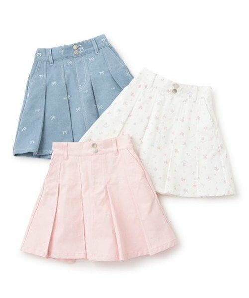 mezzo piano / メゾピアノ ショート・ハーフ・半端丈パンツ | リボン刺繍・花柄　タックスカパン | 詳細2