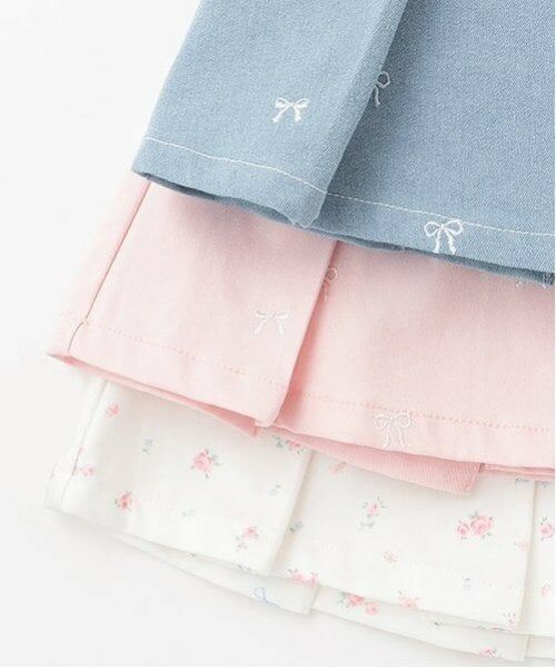 mezzo piano / メゾピアノ ショート・ハーフ・半端丈パンツ | リボン刺繍・花柄　タックスカパン | 詳細8