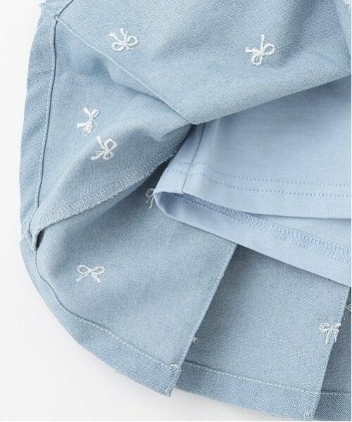 mezzo piano / メゾピアノ ショート・ハーフ・半端丈パンツ | リボン刺繍・花柄　タックスカパン | 詳細9